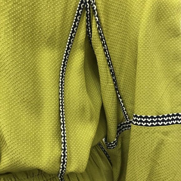 Derek Lam Silk Lime Green Peasant Tie Elastic Waist Midi Shift Dress S/US4/IT40 - Picture 6 of 13